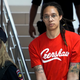 WNBA star and two-time Olympic gold medalist Brittney Griner is escorted to a courtroom for a hearing, in Khimki just outside Moscow, Russia, Thursday, July 7, 2022.